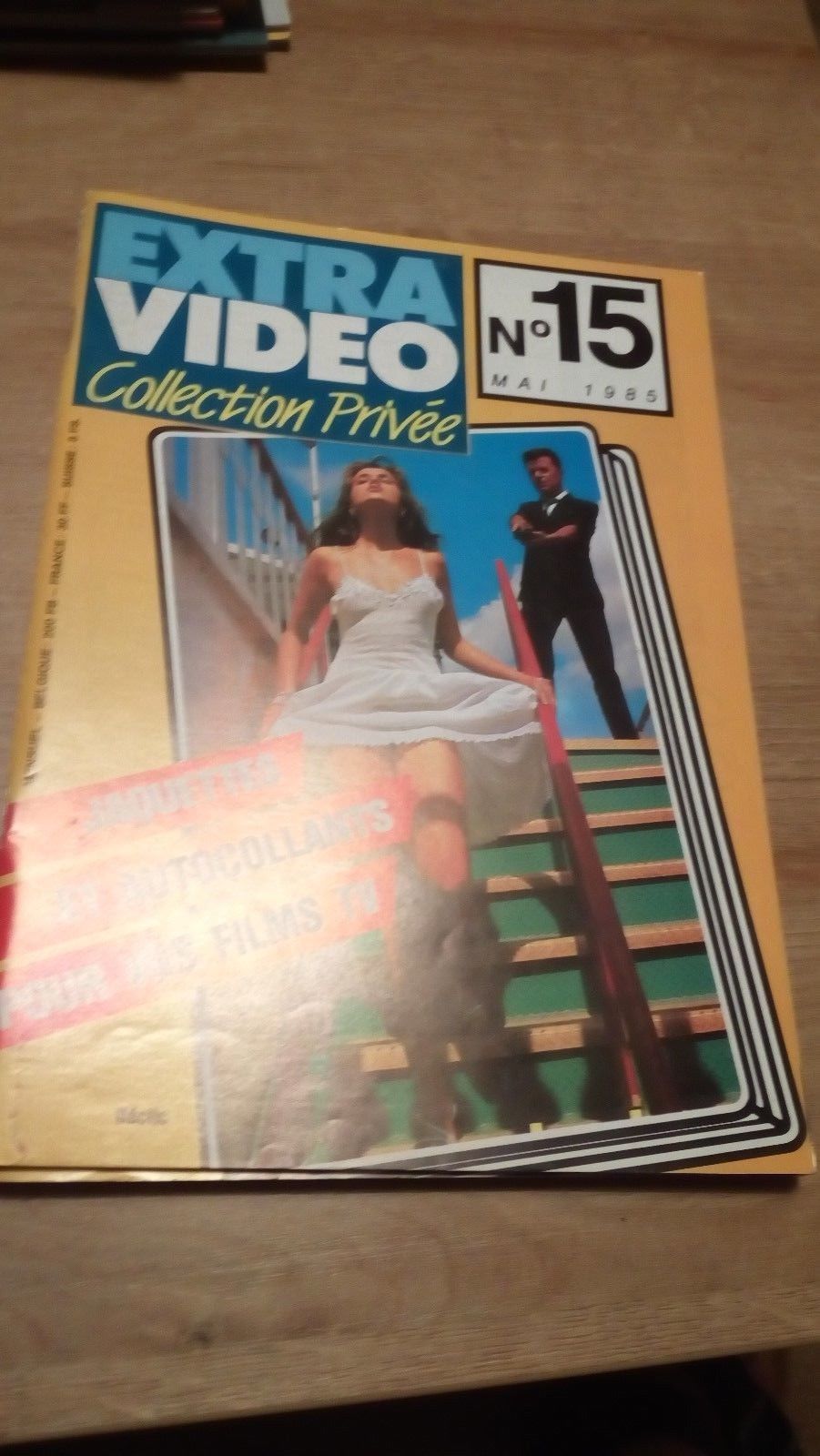 EXTRA VIDEO COLLECTION PRIVEE magazine side cover Issue 15  May 1985