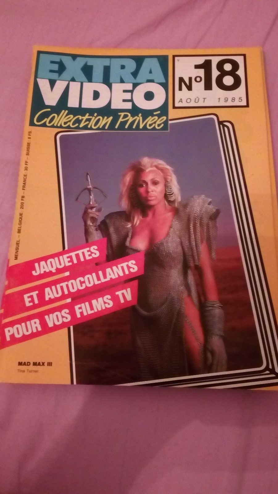 EXTRA VIDEO COLLECTION PRIVEE magazine side cover Issue 18  August 1985