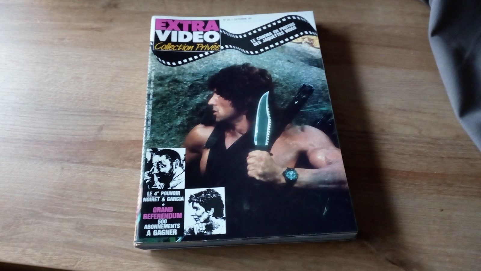 EXTRA VIDEO COLLECTION PRIVEE magazine side cover Issue 20  October 1985