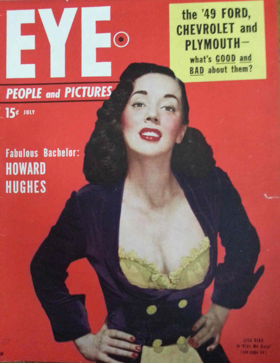 EYE magazine side cover  Vol 1 # 2 July 1949