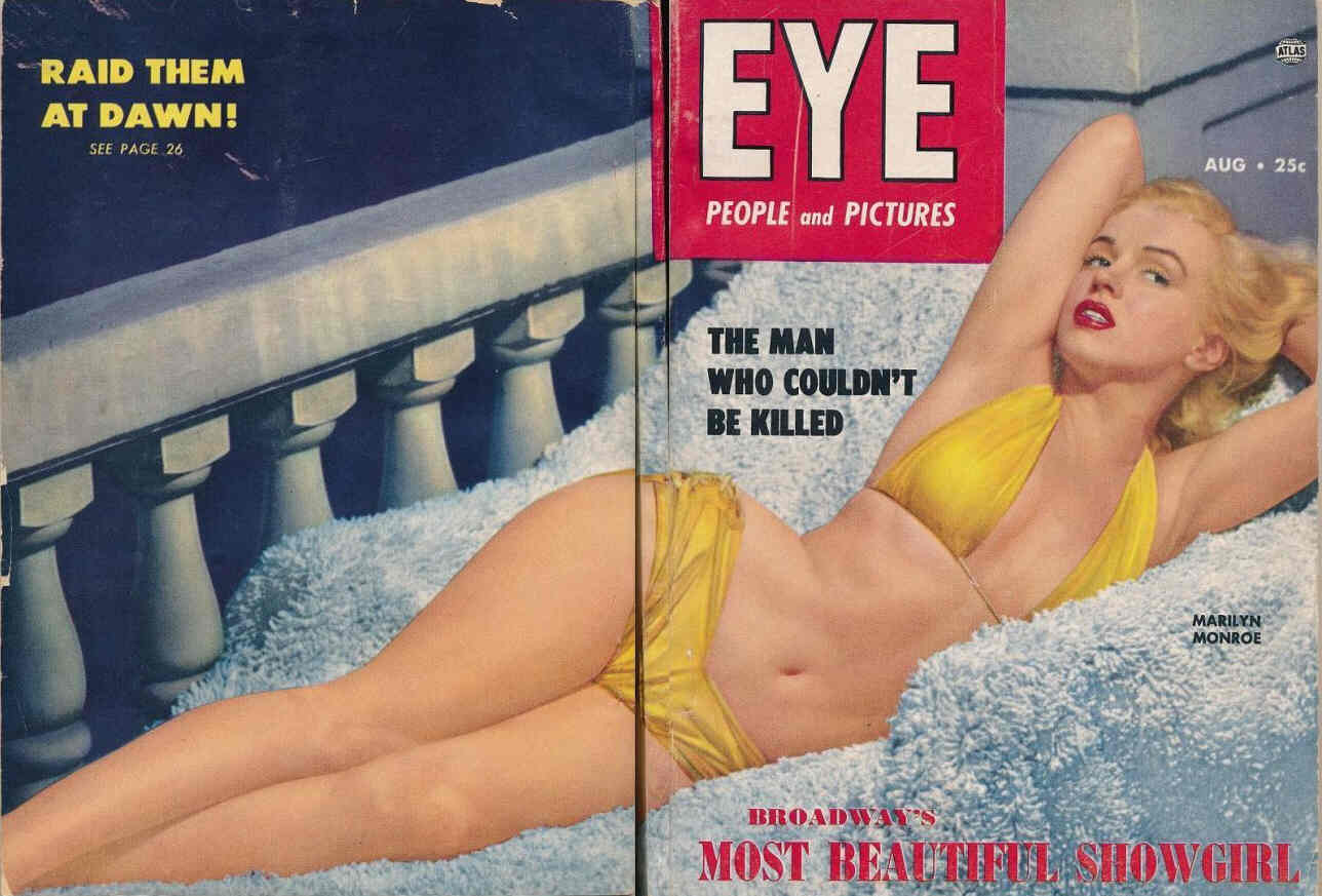 EYE magazine side cover  Vol 3 # 8 August 1953