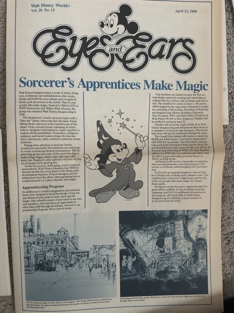 EYES AND EARS magazine side cover 12 April 1990