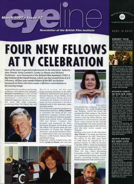 EYELINE magazine side cover Issue 12 March 1997