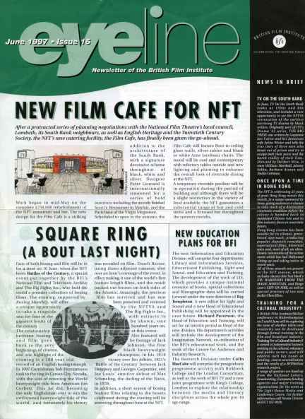 EYELINE magazine side cover Issue 15 June 1997