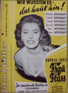 FILMBLATTER magazine side cover Issue 43 28 October 1955