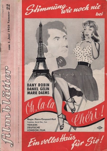 FILMBLATTER magazine side cover Issue 22 1 June 1956