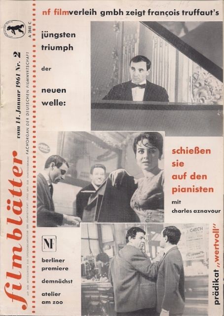 FILMBLATTER magazine side cover Issue 2 14 January 1961
