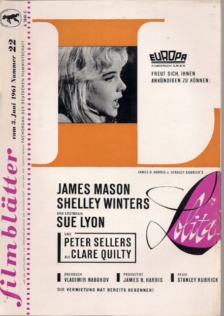 FILMBLATTER magazine side cover Issue 22 3 June 1961