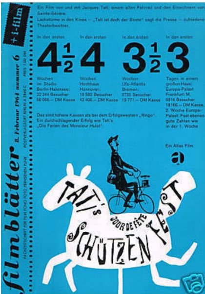 FILMBLATTER magazine side cover Issue 6 8 February 1964