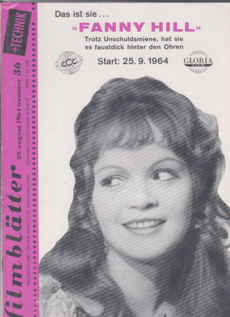 FILMBLATTER magazine side cover Issue 36 29 August 1964