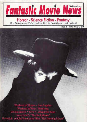 FANTASTIC MOVIE NEWS magazine side cover Issue 4 June 1992