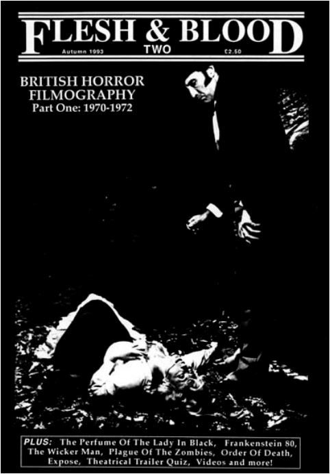 FLESH AND BLOOD magazine side cover Issue 2 Autumn 1993