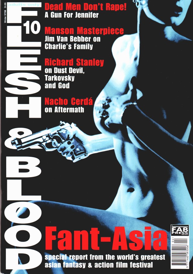 FLESH AND BLOOD magazine side cover Issue 10 Winter 1998