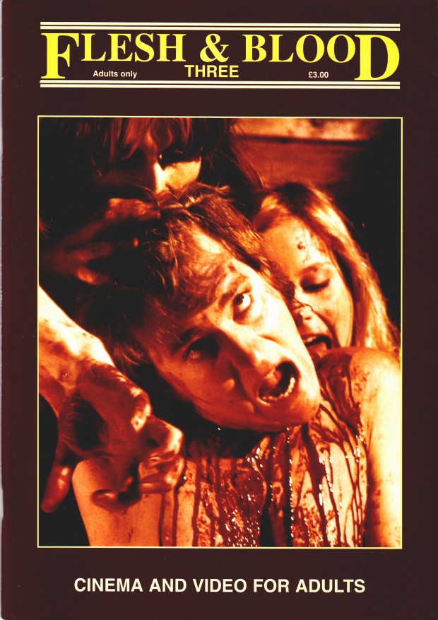 FLESH AND BLOOD magazine side cover Issue 3 Winter 1995