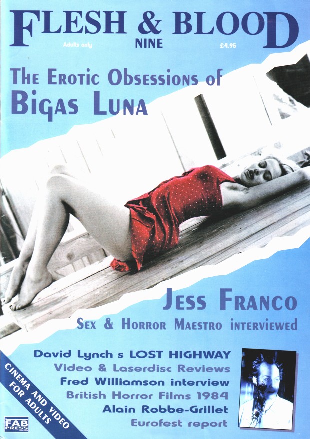 FLESH AND BLOOD magazine side cover Issue 9 Summer 1997