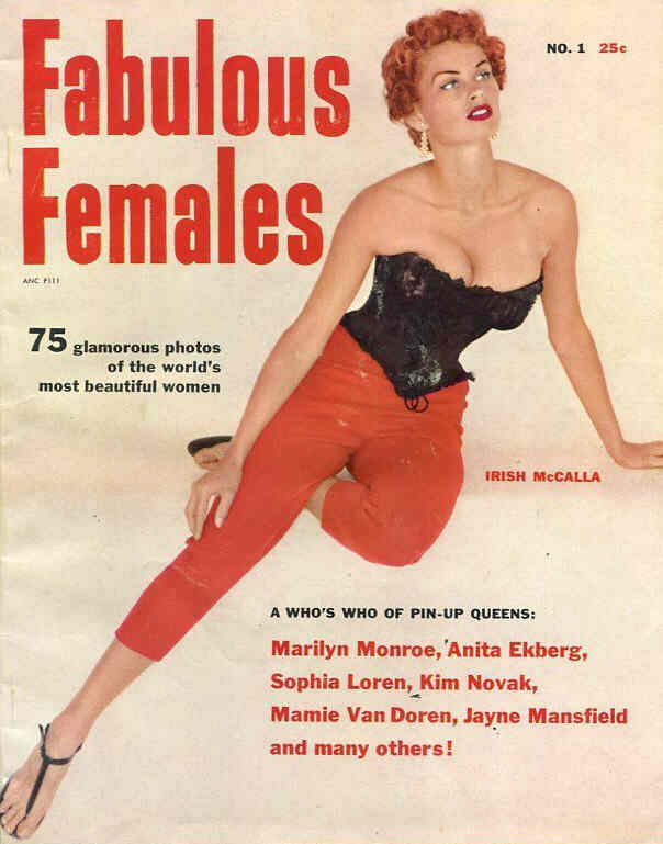 FABULOUS FEMALES magazine side cover Issue 1  1955