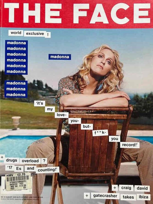THE FACE magazine side cover  August 2000
