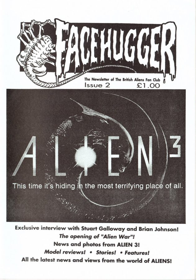 FACEHUGGER magazine side cover Issue 2  1992