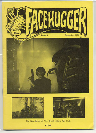 FACEHUGGER magazine side cover Issue 3 September 1992