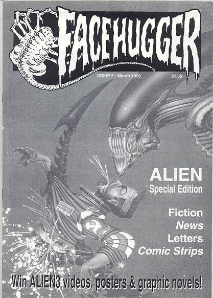 FACEHUGGER magazine side cover Issue 5 March 1993