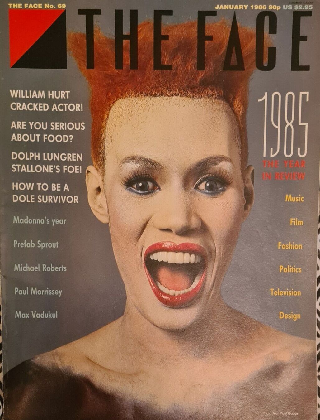THE FACE magazine side cover  January 1986