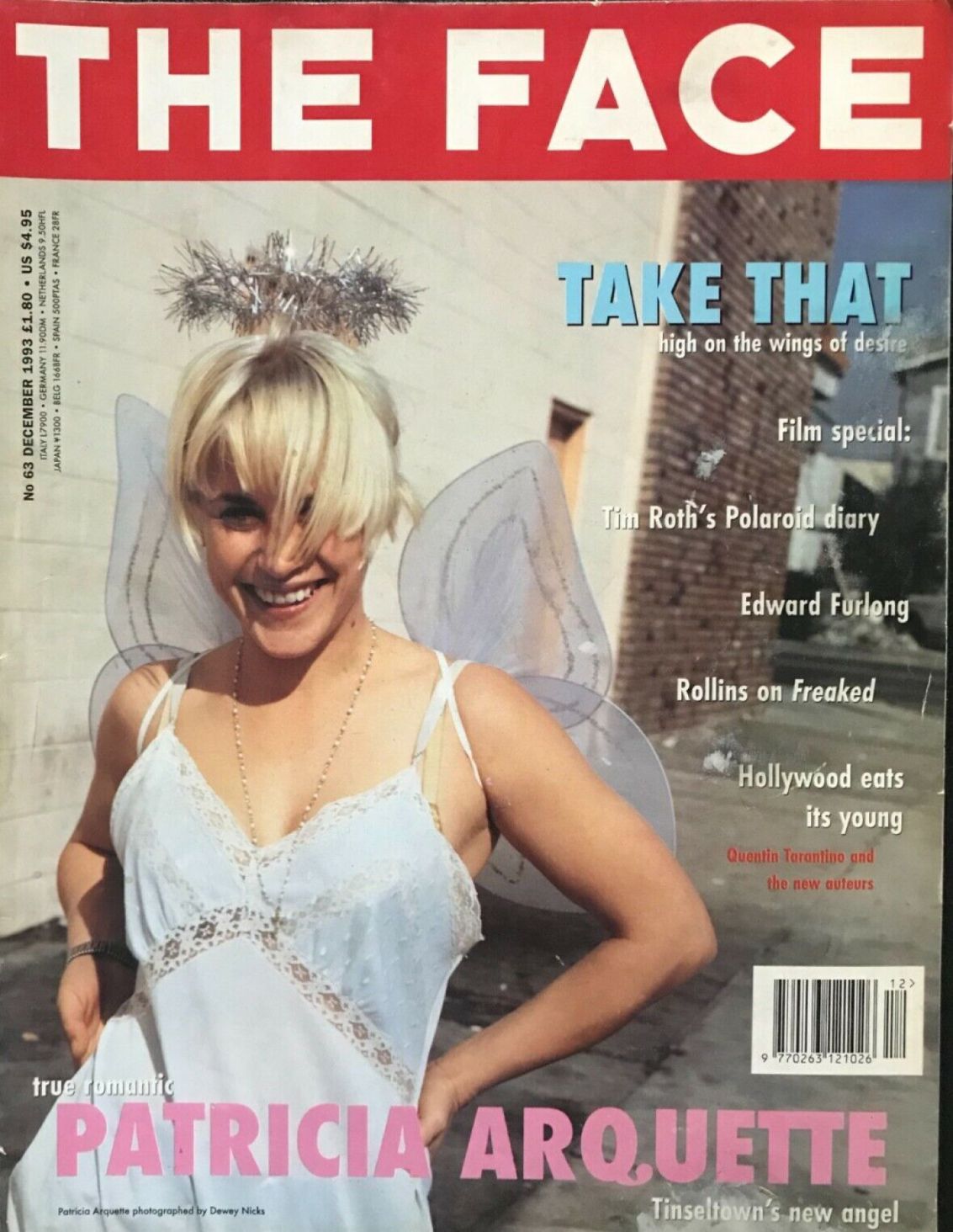 THE FACE magazine side cover  December 1993