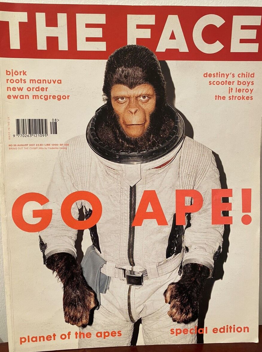 THE FACE magazine side cover  August 2001