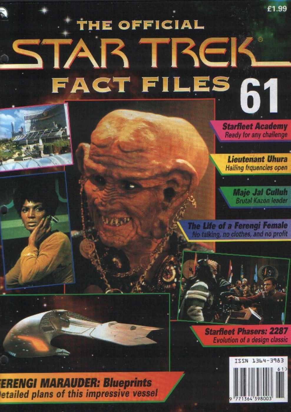 STAR TREK FACT FILES magazine side cover Issue 61  