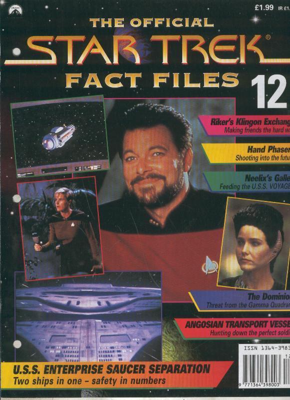 STAR TREK FACT FILES magazine side cover Issue 12  