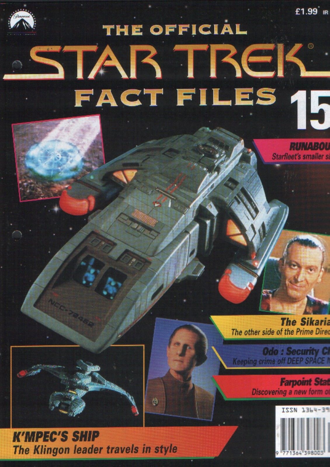 STAR TREK FACT FILES magazine side cover Issue 15  
