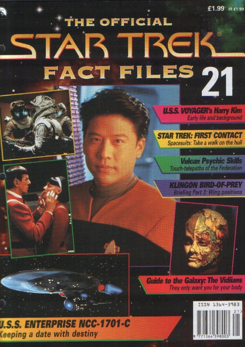 STAR TREK FACT FILES magazine side cover Issue 21  