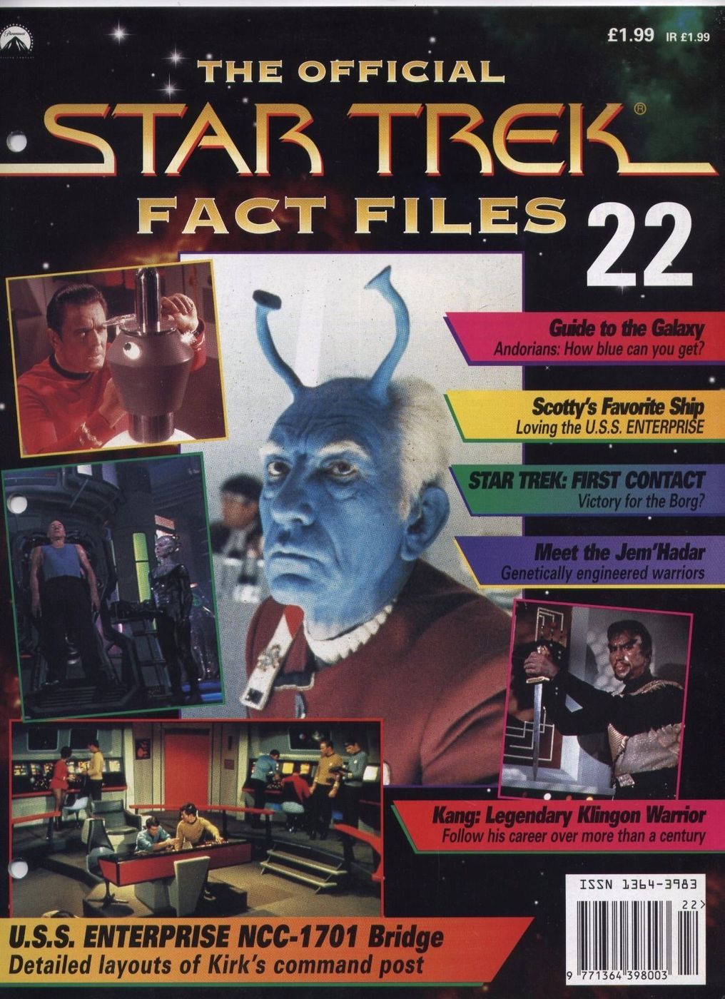 STAR TREK FACT FILES magazine side cover Issue 22  