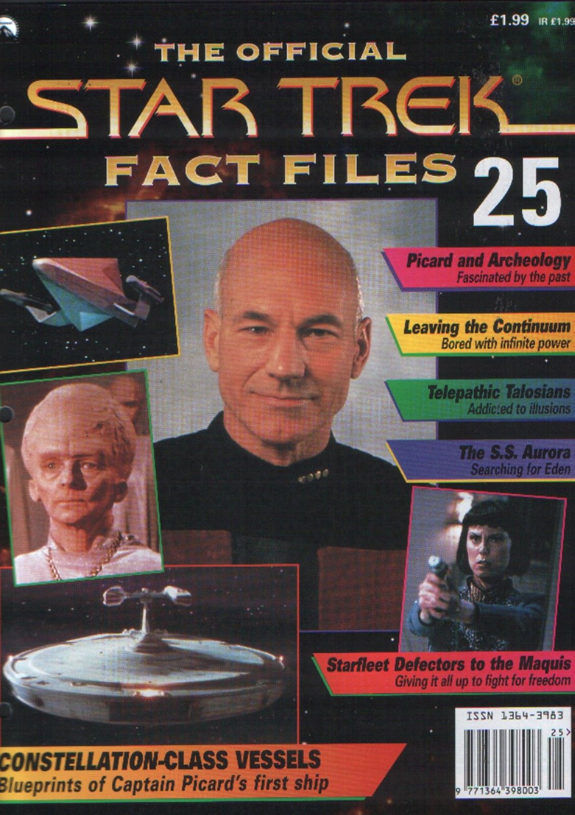STAR TREK FACT FILES magazine side cover Issue 25  