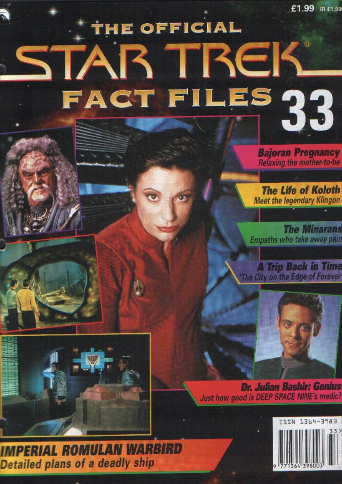 STAR TREK FACT FILES magazine side cover Issue 33  