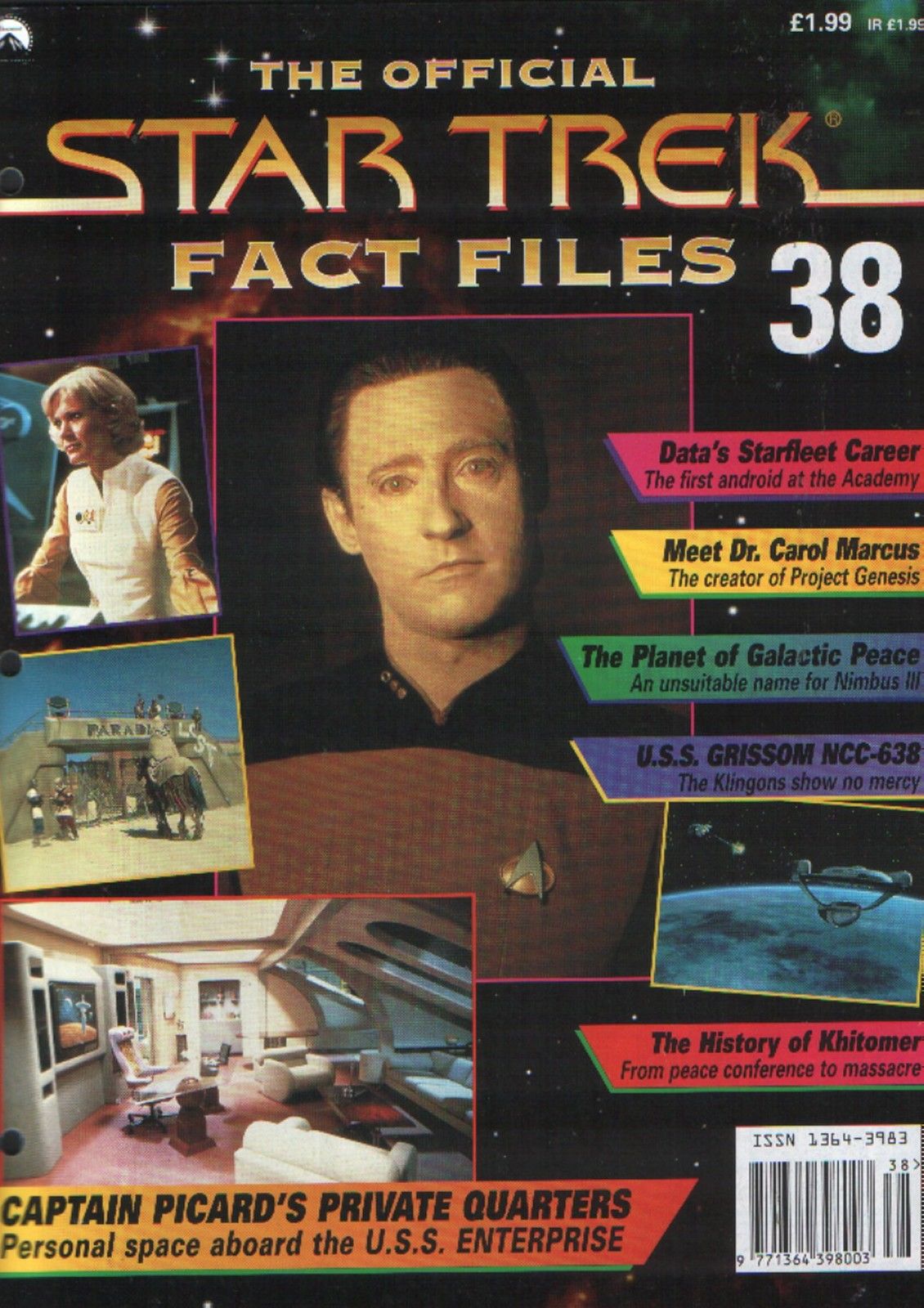 STAR TREK FACT FILES magazine side cover Issue 38  