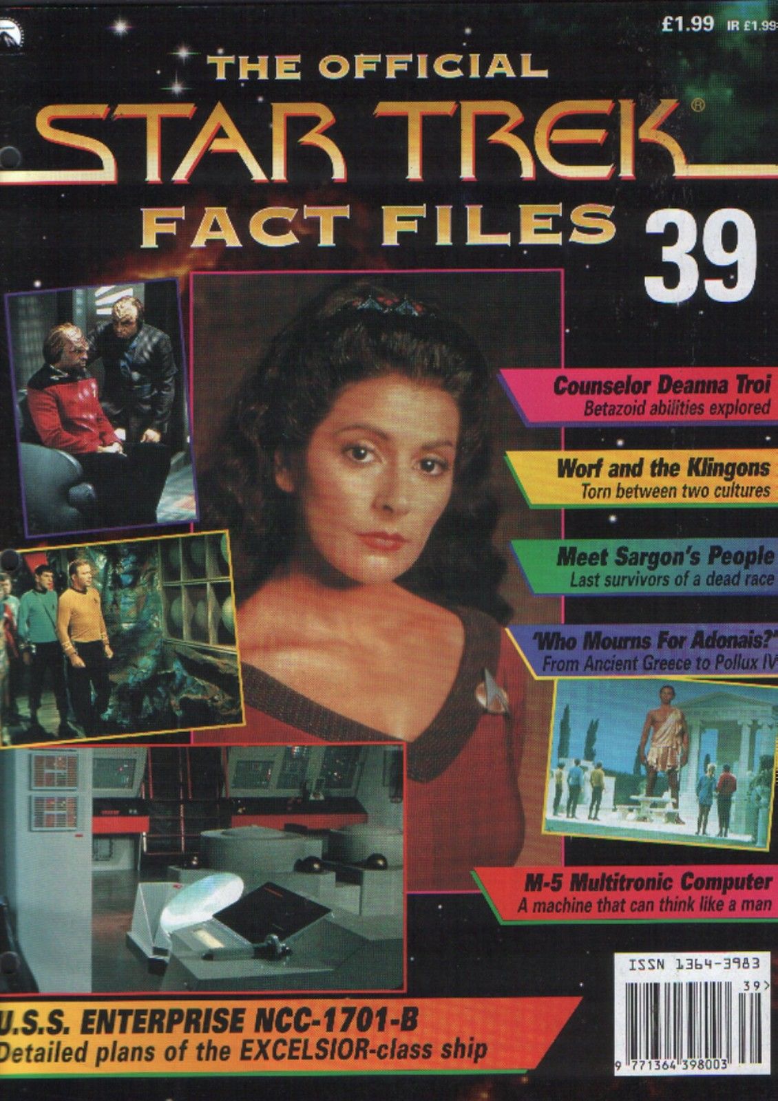 STAR TREK FACT FILES magazine side cover Issue 39  