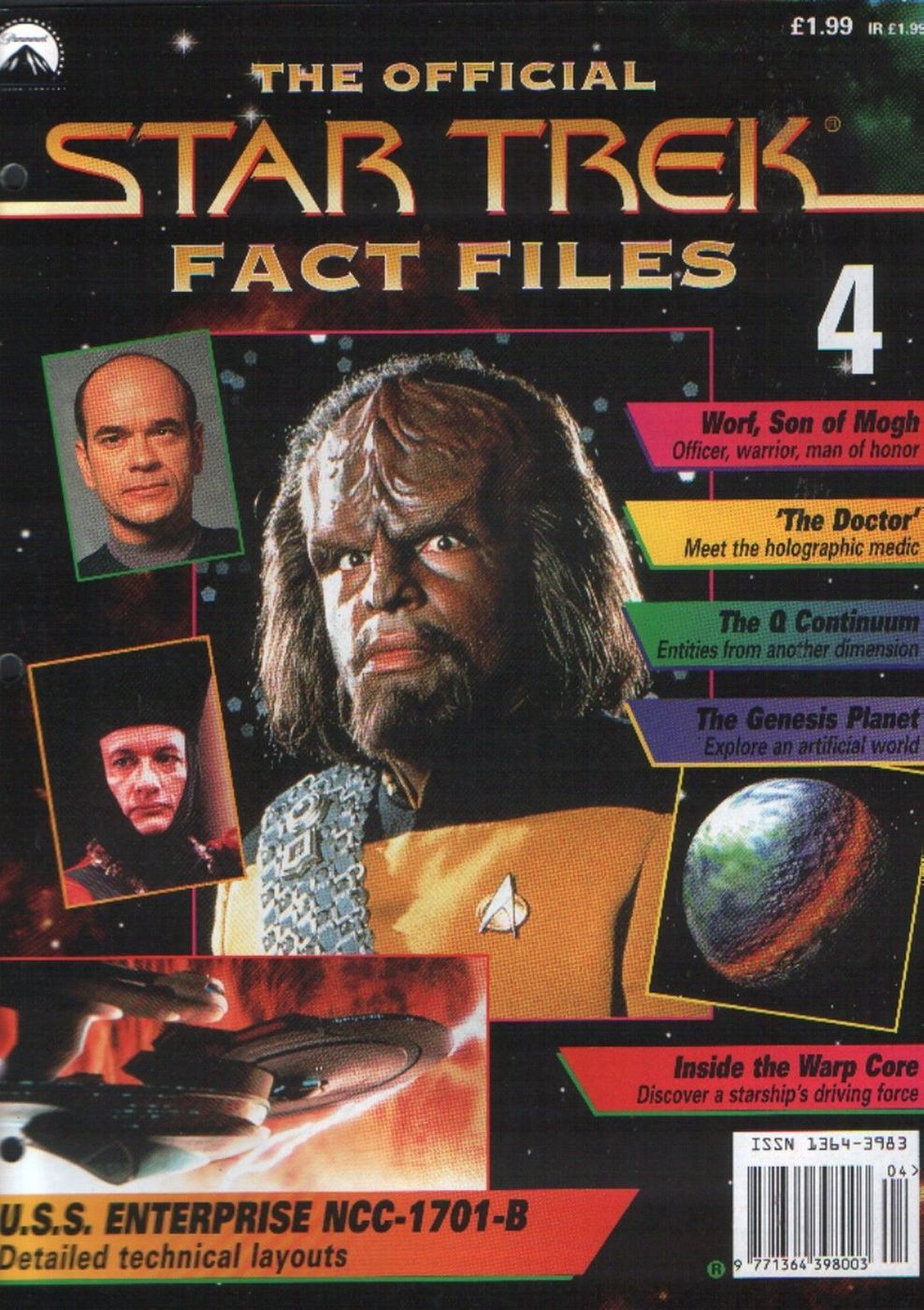 STAR TREK FACT FILES magazine side cover Issue 4  