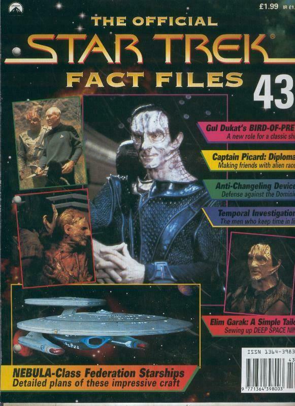 STAR TREK FACT FILES magazine side cover Issue 43  