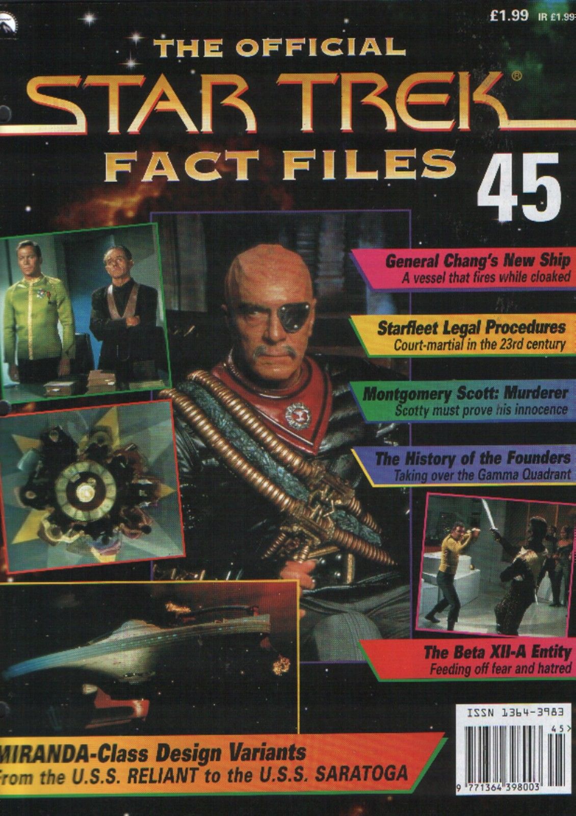 STAR TREK FACT FILES magazine side cover Issue 45  