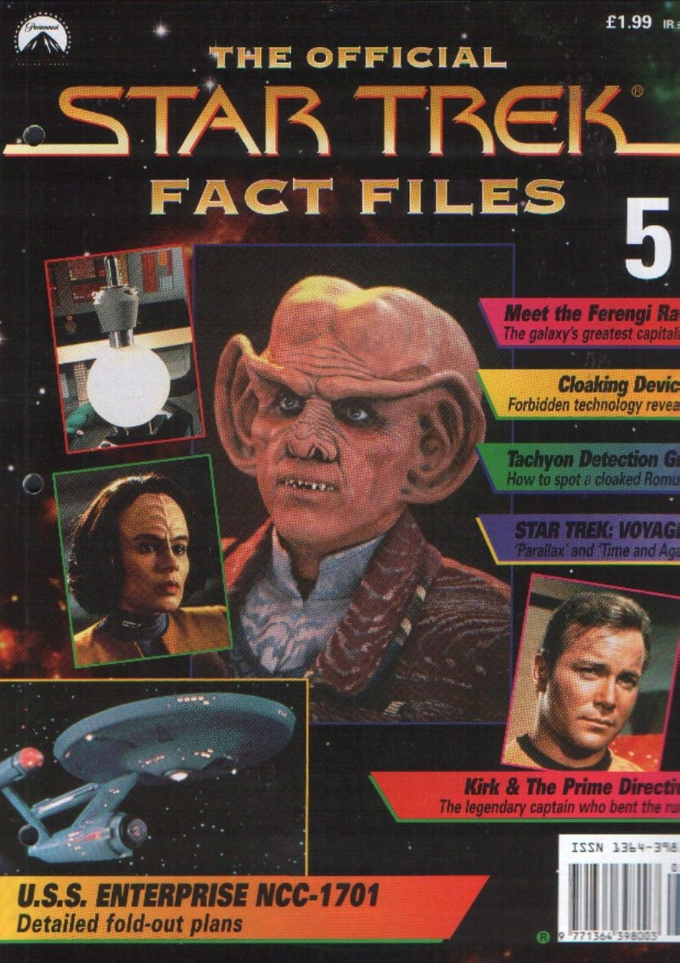 STAR TREK FACT FILES magazine side cover Issue 5  