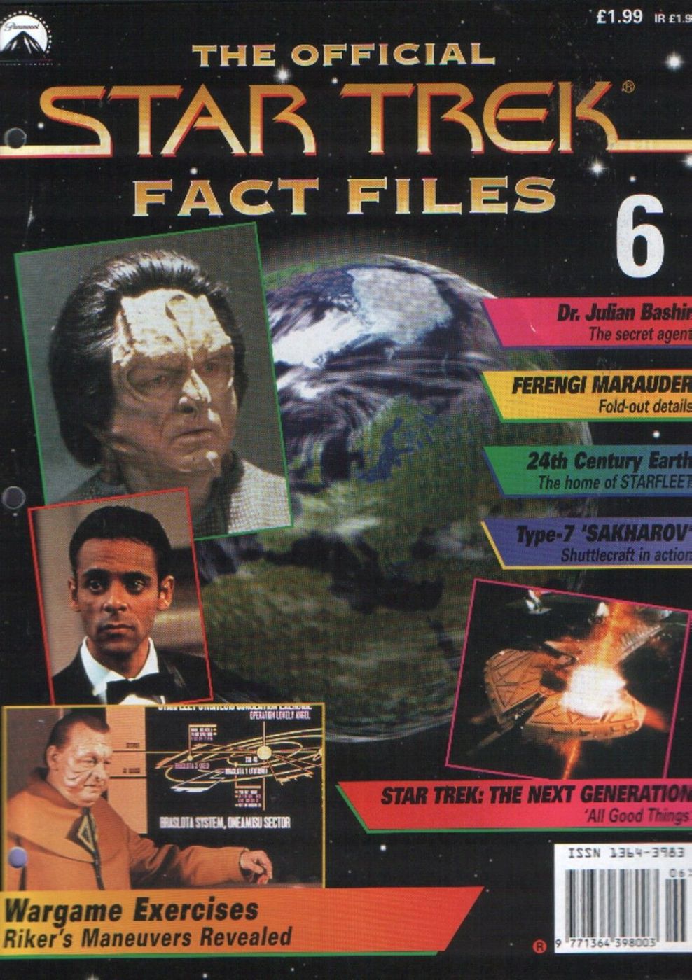 STAR TREK FACT FILES magazine side cover Issue 6  