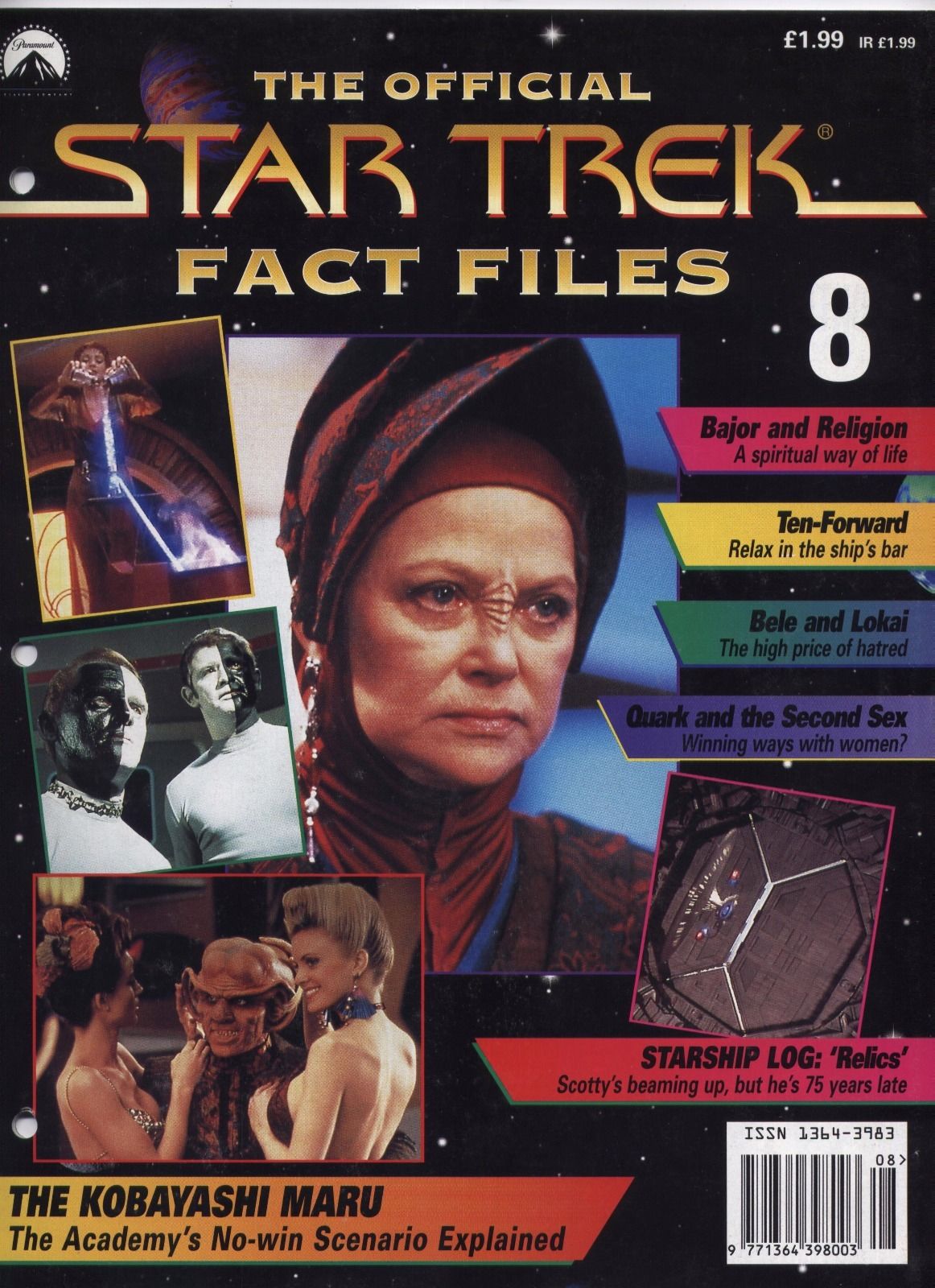 STAR TREK FACT FILES magazine side cover Issue 8  