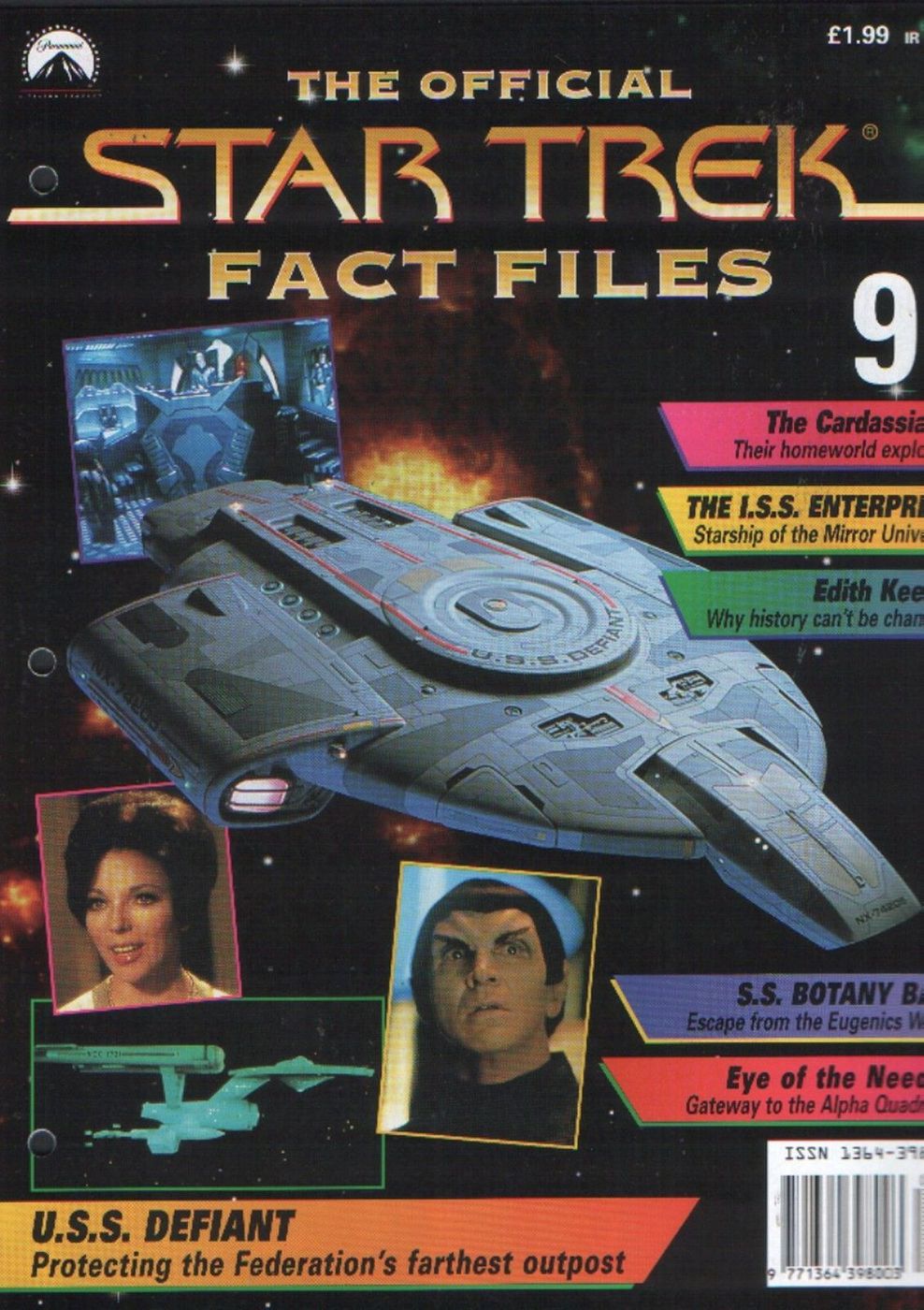 STAR TREK FACT FILES magazine side cover Issue 9  
