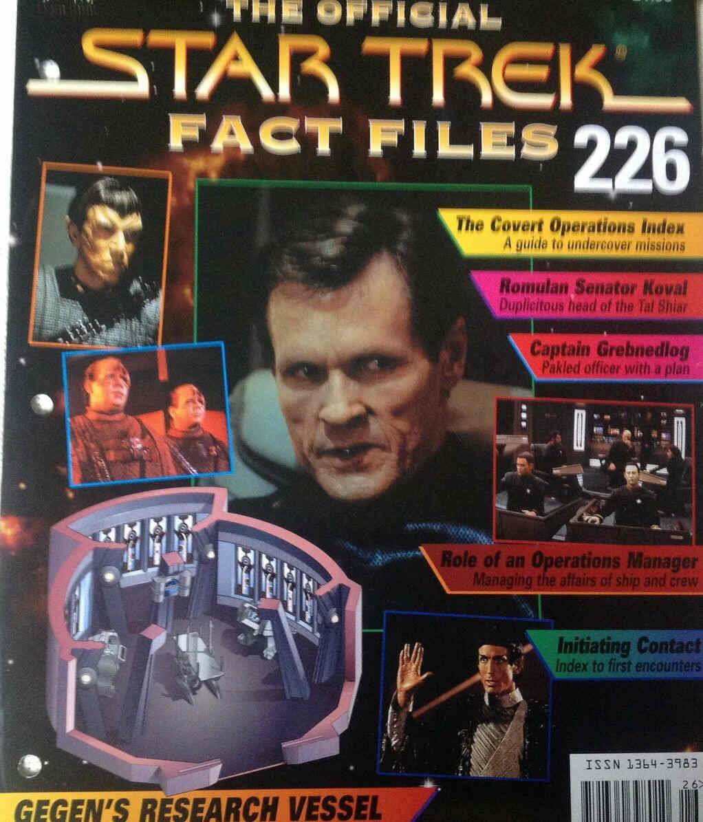 STAR TREK FACT FILES magazine side cover Issue 226  