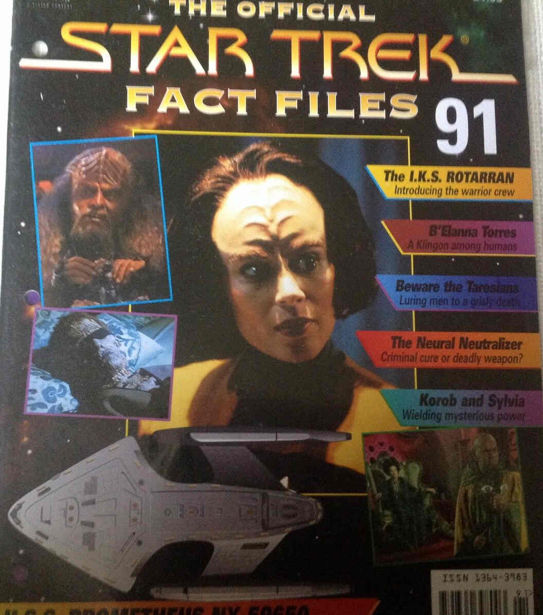 STAR TREK FACT FILES magazine side cover Issue 91  