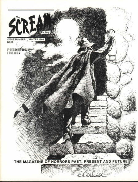 SCREAM FACTORY magazine side cover Issue 1  1988