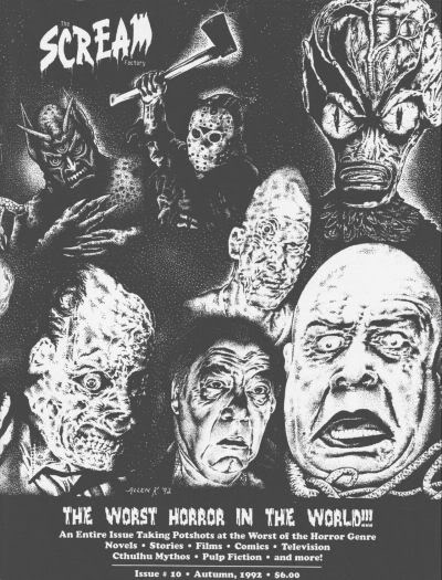 SCREAM FACTORY magazine side cover Issue 10 Autumn 1992