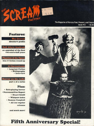 SCREAM FACTORY magazine side cover Issue 12 Autumn 1993