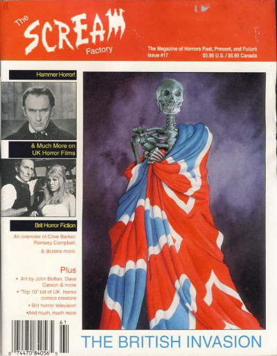 SCREAM FACTORY magazine side cover Issue 17 Spring 1996