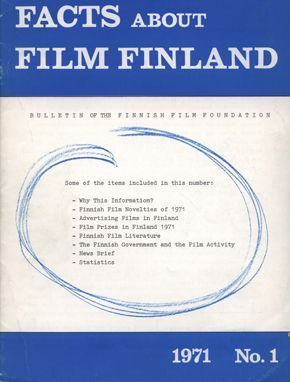 FACTS ABOUT FILM FINLAND magazine side cover Issue 1  1971